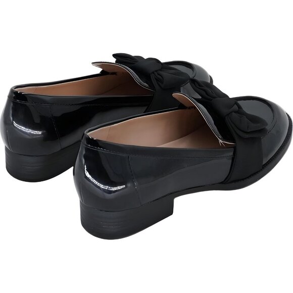 Bandolino Lindio Bow Loafers Black Patent Slip-On Women's US 8M - Picture 3 of 6